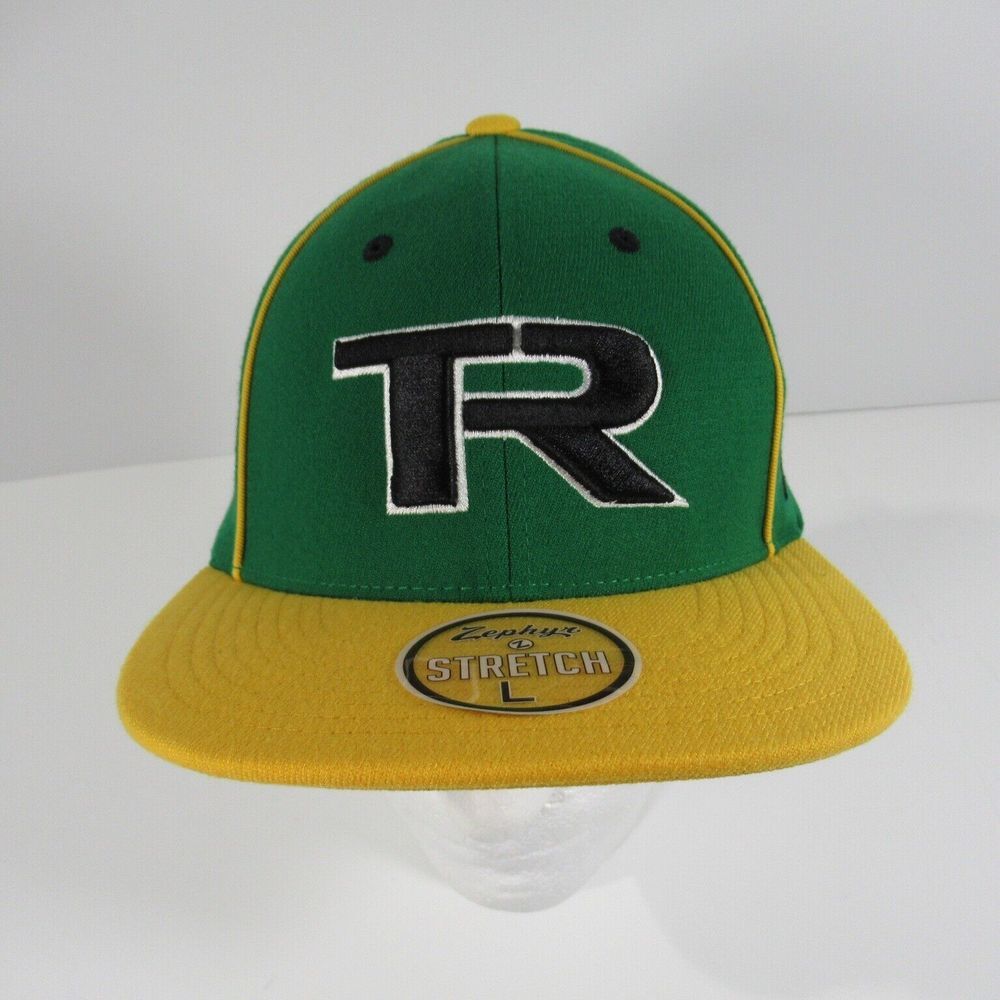 Zephyr Stretch Green and Yellow TR Trucker Hat Size Large New With Tags